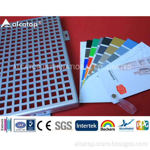 Decorative Curtain Wall Perforated Aluminum Panel PVDF Coated